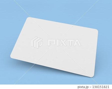 Blank card on a blue background, suitable for various uses like business cards or invitations with a clean, modern design Blank card on a blue background, suitable for various uses like business cards or invitations with a clean, modern design 138151821