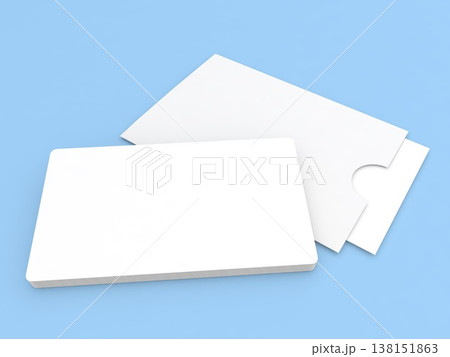 Set of business cards mockup on blue background. 138151863