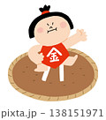 相撲の土俵入りをする金太郎 138151971