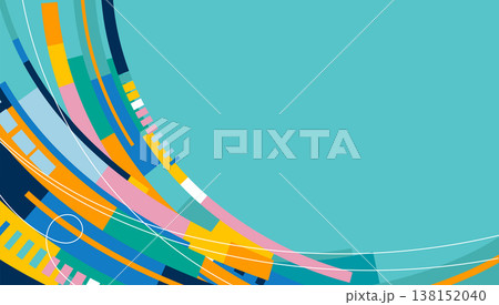 Abstract football stadium 2026 competition design. Geometric soccer field background for World Cup 138152040