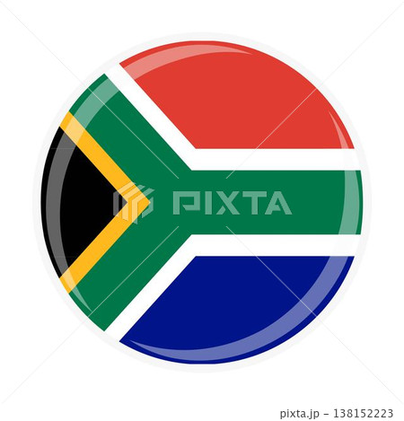 South Africa national round circle flag emblem official icon South Africa national round circle flag emblem official icon 138152223