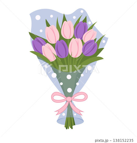 Soft pink tulip bouquet delicate floral arrangement romantic spring flowers Soft pink tulip bouquet delicate floral arrangement romantic spring flowers 138152235