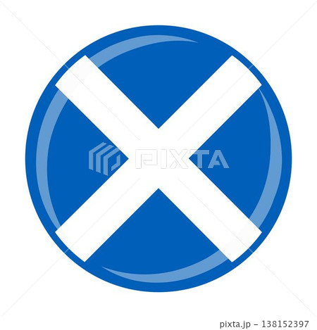 Scotland national round circle flag emblem official icon 138152397