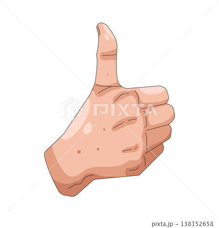 Illustration of human thumbs 138152658