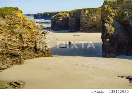 Ocean at low tide. Cathedrals Beach in Galicia Spain. Ocean at low tide. Cathedrals Beach in Galicia Spain. 138152920