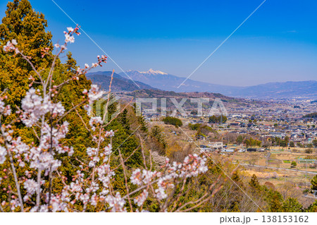 (山梨県)桜満開の大法師公園から、遥か八ヶ岳連峰を望む (山梨県)桜満開の大法師公園から、遥か八ヶ岳連峰を望む 138153162