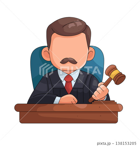 Illustration of judge  138153205