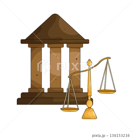 Illustration of courthouse  138153216