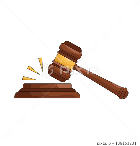 Illustration of gavel 138153231