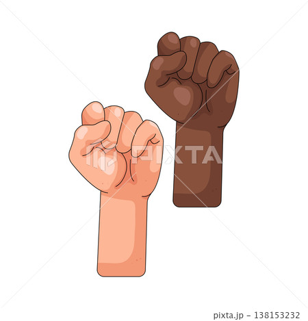 Illustration of raised fist 138153232