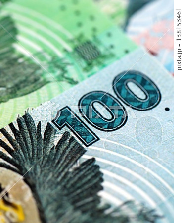 Zambian kwacha money bills pile on table. Zambia banknotes of ZMW currency close up. Concept of business, economy and banking in Zambia Zambian kwacha money bills pile on table. Zambia banknotes of ZMW currency close up. Concept of business, economy and banking in Zambia 138153461