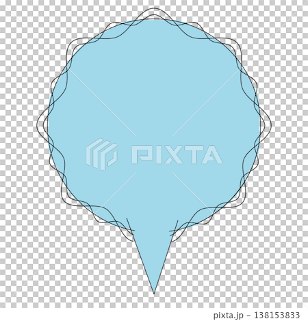 A fun light blue speech bubble with intricately intertwined lines. A fun light blue speech bubble with intricately intertwined lines. 138153833