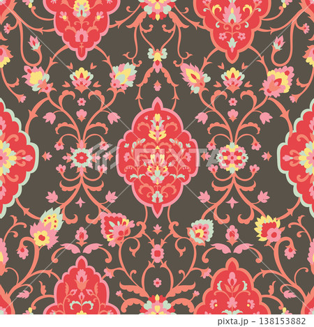 Dark Moody Floral Damask Medallion Art Dark Moody Floral Damask Medallion Art 138153882