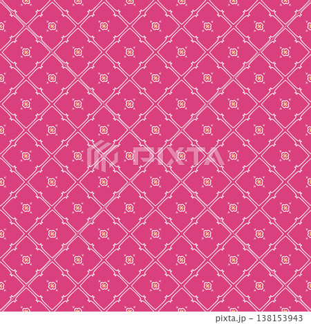 Bright Pink Diagonal Trellis Designのイラスト素材 [138153943] - PIXTA