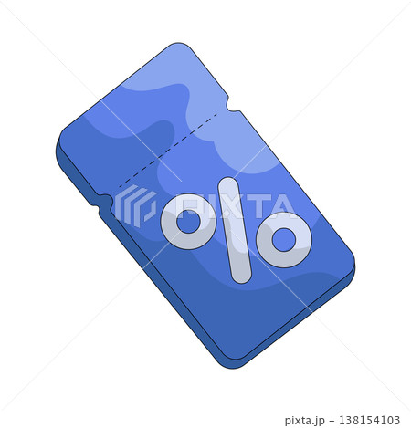 Illustration of discount coupon Illustration of discount coupon 138154103