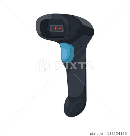 Illustration of barcode scanner Illustration of barcode scanner 138154126
