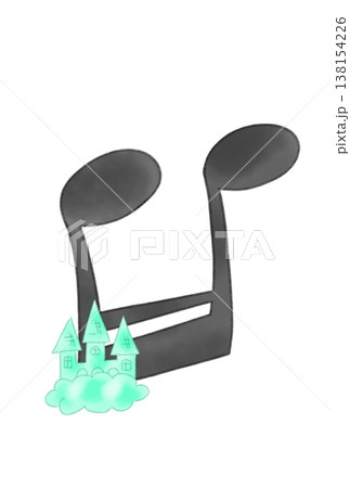 お城の付いた音符 138154226