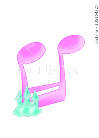 お城の付いた音符 138154227
