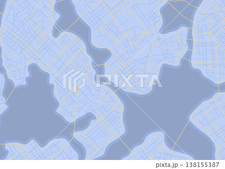 Abstract navigation plan of urban area. Generic city map with signs of streets, roads, house. Simple scheme of city. Colored flat, editable vector illustration Abstract navigation plan of urban area. Generic city map with signs of streets, roads, house. Simple scheme of city. Colored flat, editable vector illustration 138155387