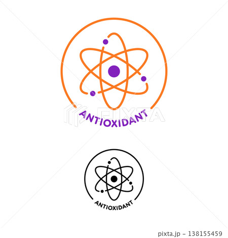Antioxidant Vector Icon Set with Atom and Molecular Science Symbol Antioxidant Vector Icon Set with Atom and Molecular Science Symbol 138155459