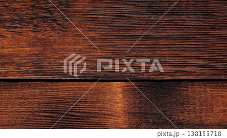 Dark brown wooden planks texture background with natural grain pattern and horizontal orientation Dark brown wooden planks texture background with natural grain pattern and horizontal orientation 138155718