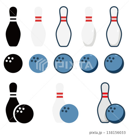 ボウリングのアイコンセット 138156033