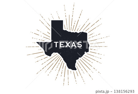 USA, Texas state. Texas map silhouette USA, Texas state. Texas map silhouette 138156293