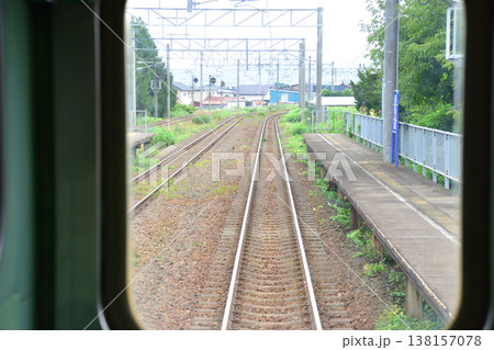 北海道道南いさりび鉄道線　七重浜駅から久根別駅までの風景 138157078
