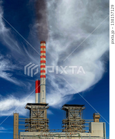 Chimney in coal power plant Chimney in coal power plant 138157129