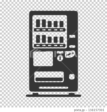 自動販売機のシルエットアイコン 自動販売機のシルエットアイコン 138157301