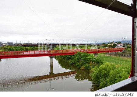 北海道道南いさりび鉄道線 久根別駅から上磯駅までの風景 北海道道南いさりび鉄道線 久根別駅から上磯駅までの風景 138157342
