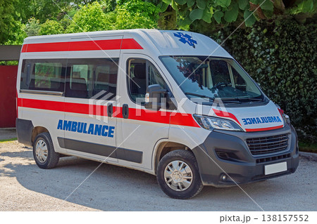 Ambulance vehicle outside 138157552