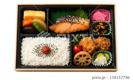 幕の内弁当の俯瞰構図 和食イメージ 138157796