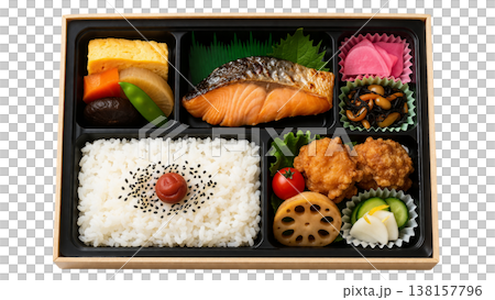 幕の内弁当の俯瞰構図 和食イメージ 138157796
