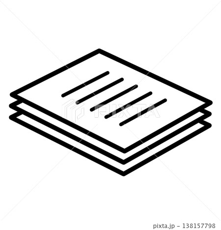 重なった書類アイコン 重なった書類アイコン 138157798