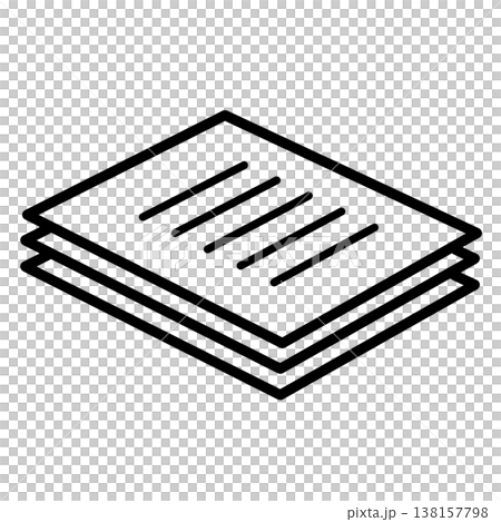 重なった書類アイコン 重なった書類アイコン 138157798