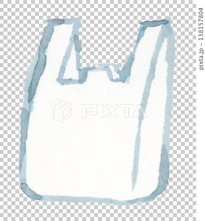 Plastic bag (hand-painted watercolor) Plastic bag (hand-painted watercolor) 138157804
