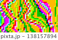 Pixel Sorting Pattern with Neon Colors and Glitch Distortion 138157894