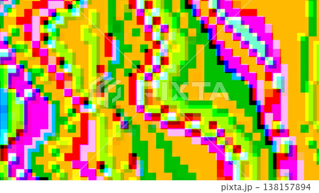 Pixel Sorting Pattern with Neon Colors and Glitch Distortion Pixel Sorting Pattern with Neon Colors and Glitch Distortion 138157894