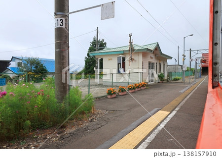 北海道道南いさりび鉄道線　渡島当別駅から泉沢駅までの風景 138157910
