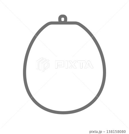 パパイヤの線画アイコン シンプルなアウトラインの南国フルーツ素材 138158080