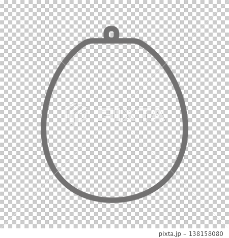 パパイヤの線画アイコン シンプルなアウトラインの南国フルーツ素材 138158080