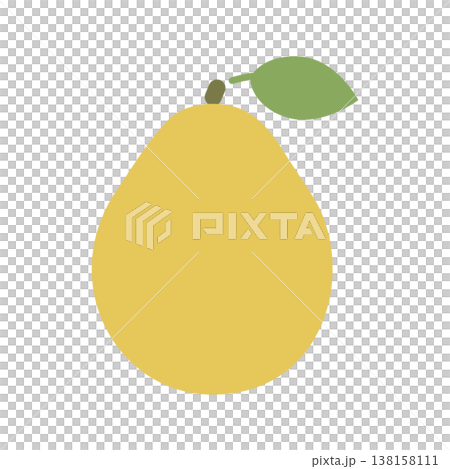 Quince color icon. Simple and easy-to-use autumn fruit flat vector material. Quince color icon. Simple and easy-to-use autumn fruit flat vector material. 138158111