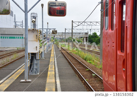 北海道道南いさりび鉄道線　泉沢駅から木古内駅までの風景 138158302