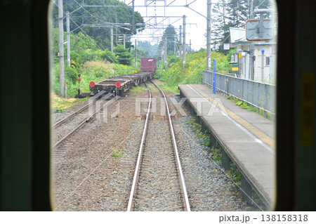 北海道道南いさりび鉄道線　泉沢駅から木古内駅までの風景 138158318