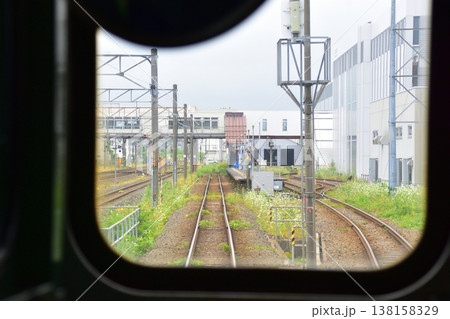 北海道道南いさりび鉄道線　泉沢駅から木古内駅までの風景 138158329
