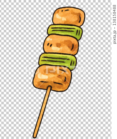 烤雞肉串蔥(單人份)插圖 - 居酒屋(日式酒吧)素材 烤雞肉串蔥(單人份)插圖 - 居酒屋(日式酒吧)素材 138158488