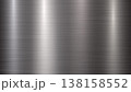 Abstract technology brushed metal texture background. Chrome, silver, steel, aluminum style for wallpapers, presentations and design concepts. Vector illustration. 138158552