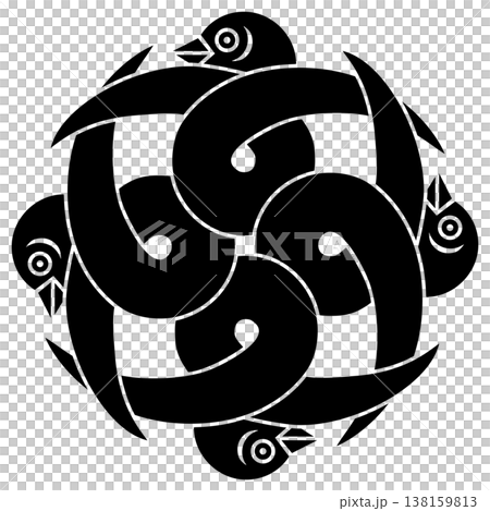 家紋です。尻合わせ四つ重ね結び雁金といいます。 138159813