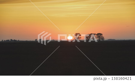 Rural sunset landscape, Buenos Aires province , Argentina 138160421